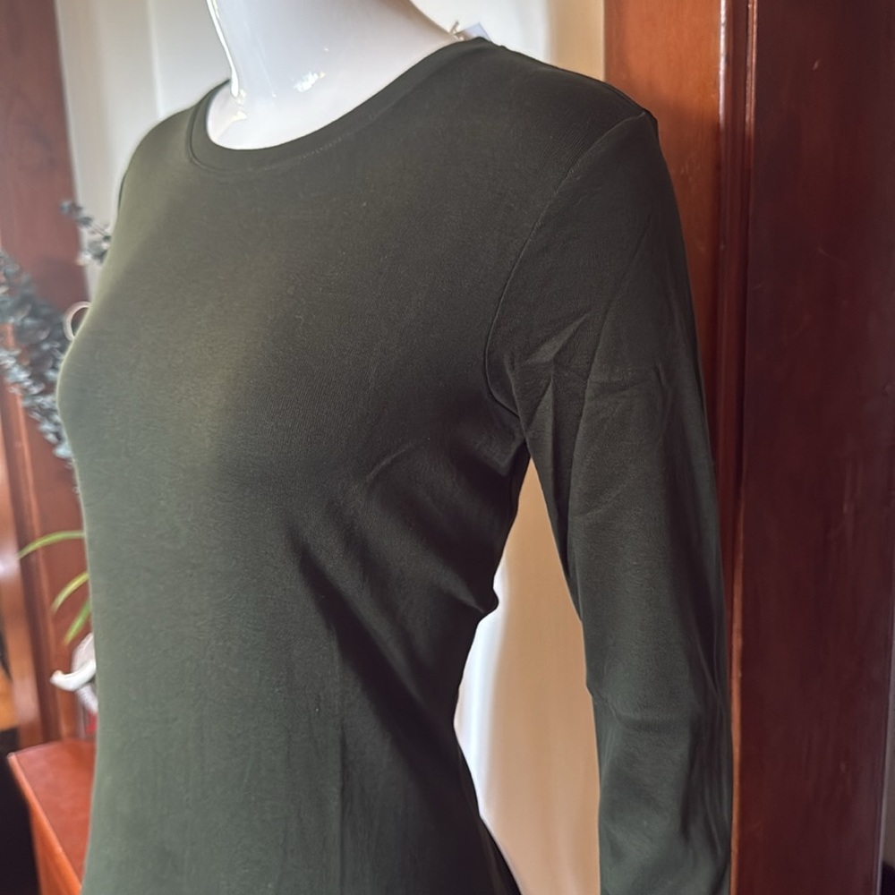NWT northern reflections size small Olive Green Long Sleeve Top cotton